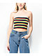A-Lab Rayne Black & Rainbow Stripe Tube Top - Thumbnail image 1 of 3