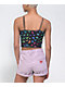 A-Lab Roxanne Butterfly Black Mesh Crop Tank Top - Thumbnail image 2 of 3
