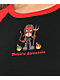 A-Lab Tammie Devil's Advocate Black & Red Raglan Crop T-Shirt