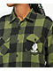 A Lost Cause Back On Olive Green Flannel Shirt 