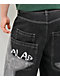 A.LAB Airbrush Star Dark Blue Wash Mega Wide Denim Shorts - Thumbnail image 3 of 5