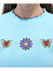 A.LAB Amber Blue Long Sleeve Crop T-Shirt - Thumbnail image 3 of 3