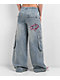 A.LAB Analog Cables Mega Rave Light Blue Wash Cargo Jeans - Thumbnail image 1 of 5