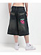 A.LAB Analog Curved Blue Wash Oversized Denim Shorts - Thumbnail image 1 of 4