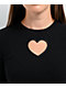 A.LAB Audrina Caviar Cutout Long Sleeve Crop T-Shirt - Thumbnail image 3 of 4