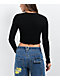 A.LAB Audrina Caviar Cutout Long Sleeve Crop T-Shirt - Thumbnail image 2 of 4