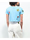 A.LAB Ballina Embroidered Blue Crop T-Shirt - Thumbnail image 2 of 5