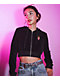 A.LAB Britney Velour Black Crop Zip Hoodie - Thumbnail image 3 of 3