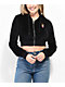A.LAB Britney Velour Black Crop Zip Hoodie - Thumbnail image 1 of 3