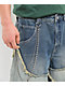A.LAB Chain Star Blue Wash Mega Wide Denim Shorts - Thumbnail image 3 of 9