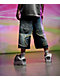 A.LAB Chain Star Blue Wash Mega Wide Denim Shorts - Thumbnail image 8 of 9