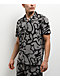 A.LAB Cruise Grey Terry Short Sleeve Button Up Shirt - Thumbnail image 1 of 4