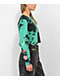 A.LAB Dita Visualize Peace Black & Blue Long Sleeve Tie-Dye Crop T-Shirt - Thumbnail image 4 of 5