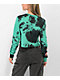 A.LAB Dita Visualize Peace Black & Blue Long Sleeve Tie-Dye Crop T-Shirt - Thumbnail image 2 of 5