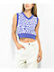 A.LAB Dorcy Flower Purple Crop Sweater Vest - Thumbnail image 4 of 6