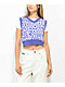 A.LAB Dorcy Flower Purple Crop Sweater Vest - Thumbnail image 1 of 6