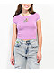 A.LAB Elish Butterfly Lavender Crop T-Shirt - Thumbnail image 1 of 4