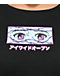 A.LAB Freckle Anime Eyes Black Crop Long Sleeve T-Shirt - Thumbnail image 3 of 7