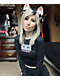 A.LAB Freckle Anime Eyes Black Crop Long Sleeve T-Shirt - Thumbnail image 6 of 7