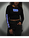 A.LAB Freckle Anime Eyes Black Crop Long Sleeve T-Shirt - Thumbnail image 2 of 7