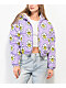 A.LAB Jalen Smile Face Flower Purple Puffer Jacket - Thumbnail image 3 of 5