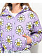 A.LAB Jalen Smile Face Flower Purple Puffer Jacket - Thumbnail image 4 of 5