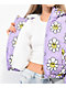 A.LAB Jalen Smile Face Flower Purple Puffer Jacket - Thumbnail image 5 of 5