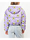A.LAB Jalen Smile Face Flower Purple Puffer Jacket - Thumbnail image 2 of 5