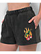 A.LAB Jana Flaming Cherry Black Wash Sweat Shorts - Thumbnail image 3 of 4