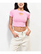 A.LAB Katrina Butterfly Cutout Pink Crop T-Shirt - Thumbnail image 1 of 3