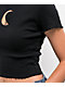 A.LAB Katrina Moon Cutout Black Crop Top - Thumbnail image 3 of 3