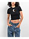A.LAB Katrina Moon Cutout Black Crop Top - Thumbnail image 1 of 3