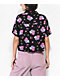 A.LAB Kona Teddy Bear Black Crop Short Sleeve Button Up Shirt - Thumbnail image 2 of 3