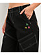A.LAB Leo Y2K Rave Black Wide Leg Cargo Pants - Thumbnail image 5 of 9