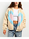 A.LAB Lydia Teddy Heart White & Blurple Sherpa Zip Hoodie - Thumbnail image 5 of 5