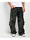 A.LAB Mega Rave Black Wash Corduroy Cargo Pants - Thumbnail image 1 of 7