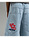 A.LAB Mega Star Light Blue Wash Denim Shorts - Thumbnail image 4 of 6