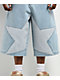 A.LAB Mega Star Light Blue Wash Denim Shorts - Thumbnail image 5 of 6