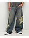 A.LAB Mega Star Patch Medium Blue Wash Jeans - Thumbnail image 1 of 9