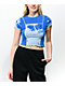 A.LAB Nikole Blue Tie Dye Crop T-Shirt - Thumbnail image 1 of 3