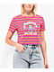 A.LAB Quinnie Bloom Tune Pink Stripe Crop T-Shirt - Thumbnail image 1 of 3