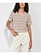A.LAB Quinnie Daisy All Over Pink Crop T-Shirt - Thumbnail image 1 of 3