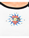 A.LAB Sammie Heart Black & White Long Sleeve Raglan Crop T-Shirt - Thumbnail image 3 of 3