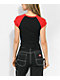 A.LAB Tammie Devil's Advocate Black & Red Raglan Crop T-Shirt - Thumbnail image 2 of 4