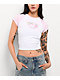 A.LAB Tammie Pink & White Raglan Crop T-Shirt - Thumbnail image 1 of 3