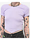 A.LAB Tracie Triangle Hem Purple Crop T-Shirt - Thumbnail image 3 of 3