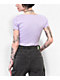 A.LAB Tracie Triangle Hem Purple Crop T-Shirt - Thumbnail image 2 of 3