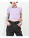 A.LAB Tracie Triangle Hem Purple Crop T-Shirt - Thumbnail image 1 of 3