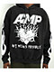 AMP Burning Heart Grey Pigment Dye Hoodie - Thumbnail image 3 of 4