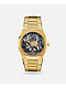 AURA Skeleton 002 Gold Analog Watch - Thumbnail image 1 of 7